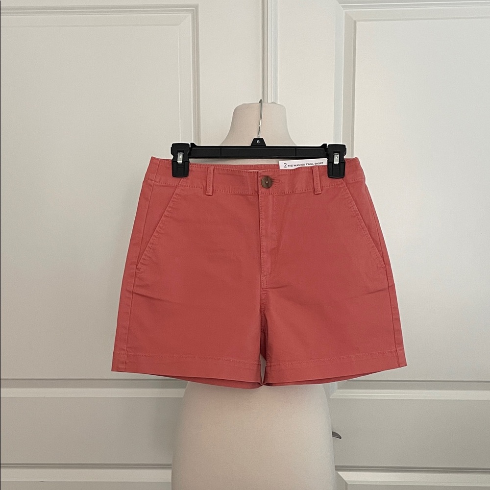 LOFT Washed Twill Short Size 2, 4 inch